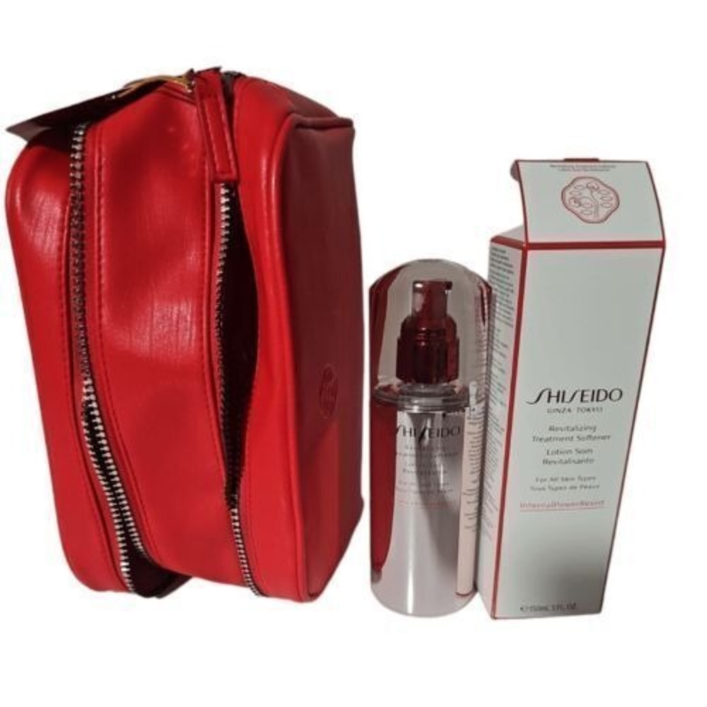 NEW‎ Shiseido Ginza Tokyo Softener 150ml/5oz with Red Beauty Bag Set
